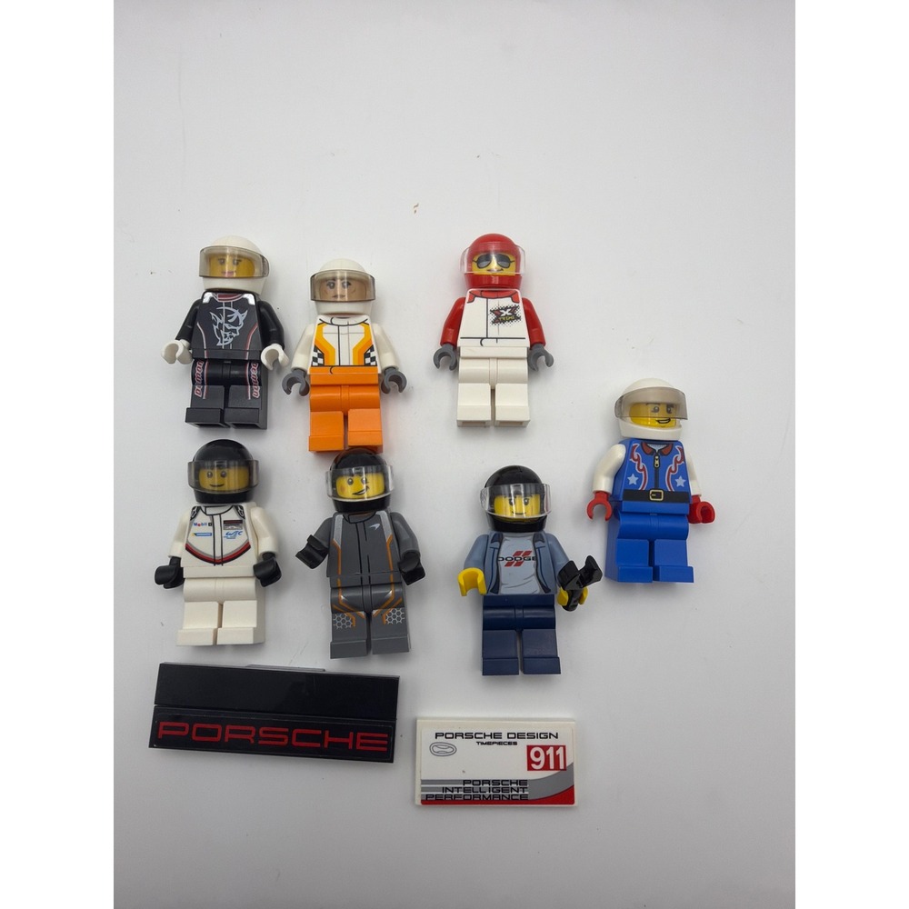 LEGO Speed Champions Minifigure Lot 7 Racing Drivers Porsche McLaren Dodge 911